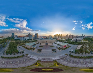 HDR晨曦黄昏城市全景-ID:753232009