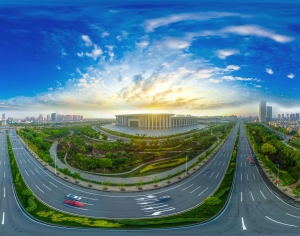 HDR黄昏晨曦城市全景-ID:650666958