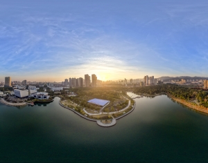 HDR黄昏晨曦城市全景-ID:421772003