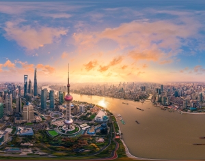 HDR黄昏晨曦城市全景-ID:718342074
