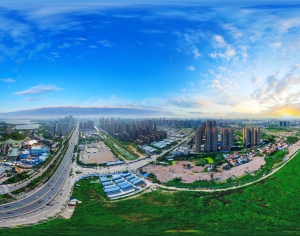 HDR黄昏晨曦城市全景-ID:197762014