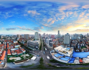 HDR黄昏晨曦城市全景-ID:826085092