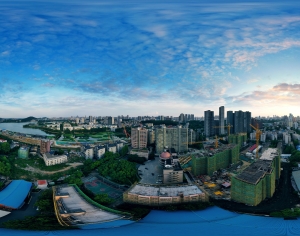 HDR黄昏晨曦城市全景-ID:152457002