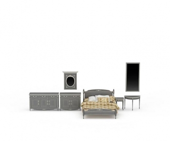 Simple European Style Double Bed-ID:322890367