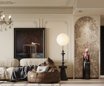 French Style A Living Room-ID:668118003