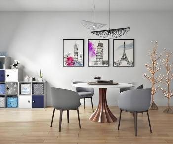 Nordic Style Dining Table And Chairs-ID:122953899
