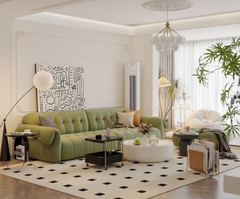 French Style A Living Room-ID:281896112
