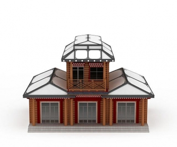 New Chinese Style Building Appearance-ID:195333961