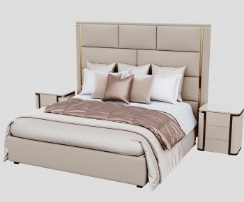 Modern Double Bed-ID:958667041