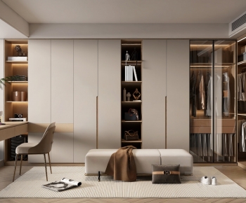 Modern Clothes Storage Area-ID:310352099