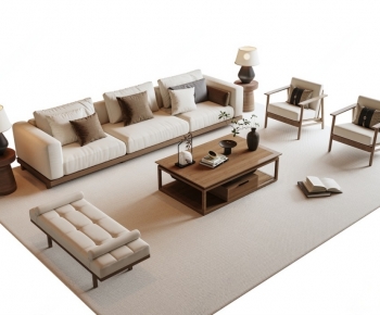 New Chinese Style Sofa Combination-ID:260694984
