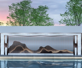 New Chinese Style Landscape Wall-ID:197066079