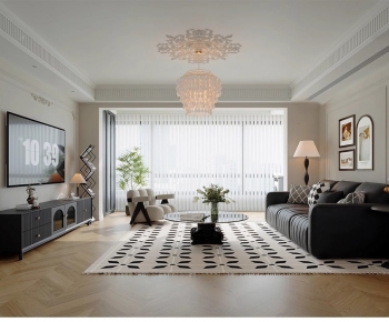 French Style A Living Room-ID:766513113