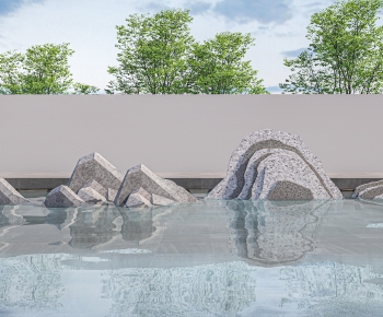 Modern Rockery Waterscape-ID:665237901