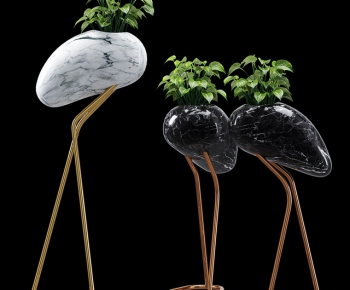 Modern Potted Green Plant-ID:482120584