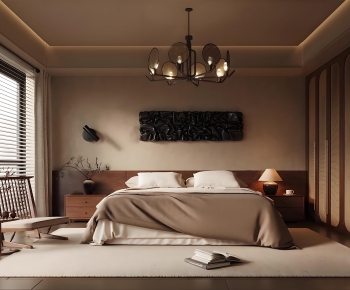 Wabi-sabi Style Bedroom-ID:913289076