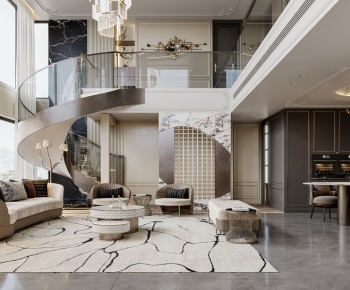 French Style A Living Room-ID:789819965