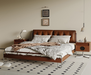 Modern Double Bed-ID:687813043
