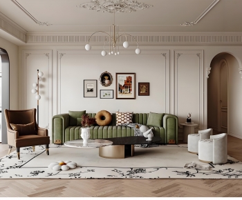 French Style A Living Room-ID:573570971