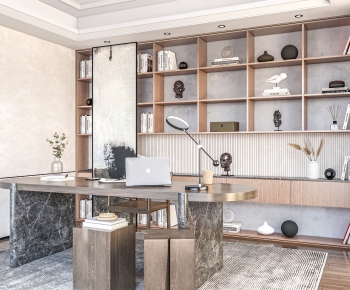 Modern Computer Desk And Chair-ID:148873094