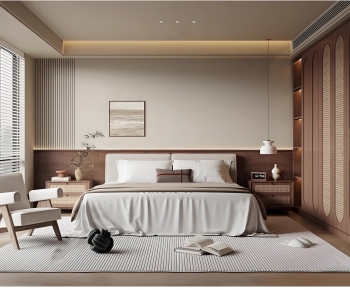 Wabi-sabi Style Bedroom-ID:353620058