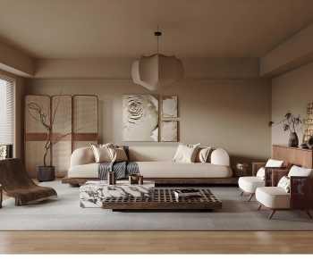 Wabi-sabi Style A Living Room-ID:504919058