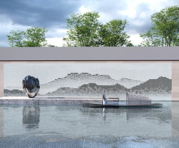 New Chinese Style Landscape Wall-ID:710357909
