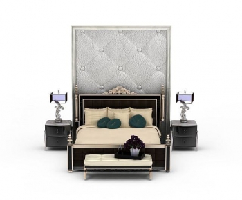 European Style Double Bed-ID:384527928
