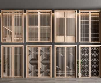 New Chinese Style Sliding Door-ID:133332015