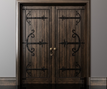 Retro Style Double Door-ID:786117088