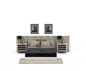 Modern Double Bed-ID:304363976