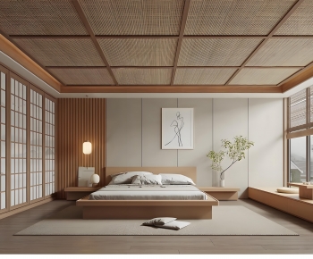Japanese Style Bedroom-ID:756719171