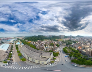 HDR城市建筑鸟瞰全景-ID:198607925