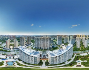 HDR城市建筑鸟瞰全景-ID:957777029
