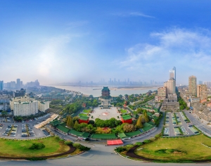 HDR城市建筑鸟瞰全景-ID:534599074