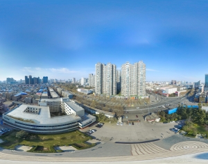 HDR城市建筑鸟瞰全景-ID:855585104