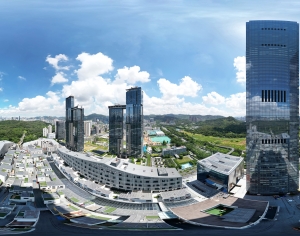 HDR城市建筑鸟瞰全景-ID:469476944