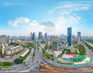 HDR城市建筑鸟瞰全景-ID:115183125