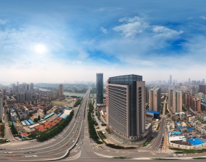 HDR城市建筑鸟瞰全景-ID:347317939