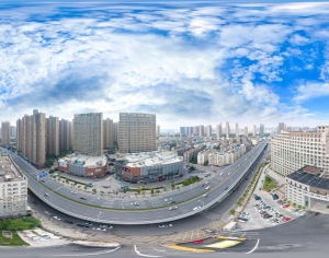 HDR城市建筑鸟瞰全景-ID:116175894