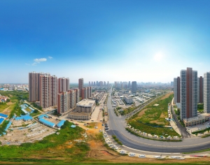 HDR城市建筑鸟瞰全景-ID:253515965