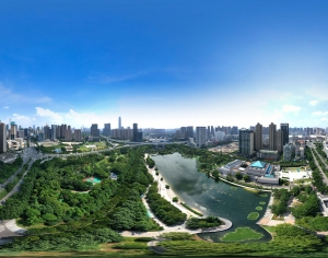 HDR城市建筑鸟瞰全景-ID:204480894