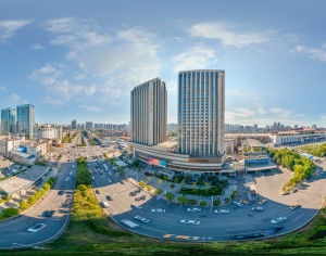 HDR城市建筑鸟瞰全景-ID:658440114