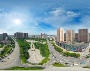HDR城市建筑鸟瞰全景-ID:804758071