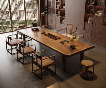 New Chinese Style Tea Tables And Chairs-ID:466772083