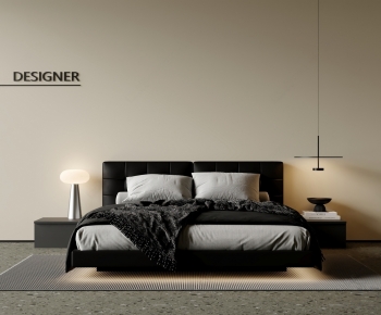 Modern Double Bed-ID:968530892