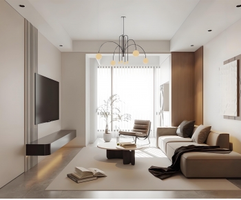 Modern A Living Room-ID:989270933