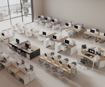 Modern Office Desk And Chair-ID:943458088