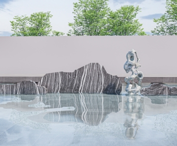 Modern Rockery Waterscape-ID:956021077