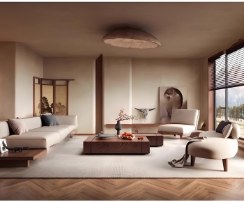 Wabi-sabi Style A Living Room-ID:886507031